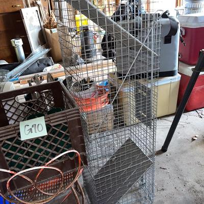 Sale Photo Thumbnail #660: Crate, trap, water jugs, etc.