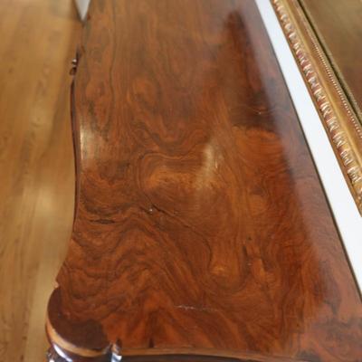 Carved Wood Console Table with Shell and Acanthus Motifs