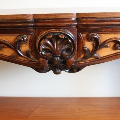Carved Wood Console Table