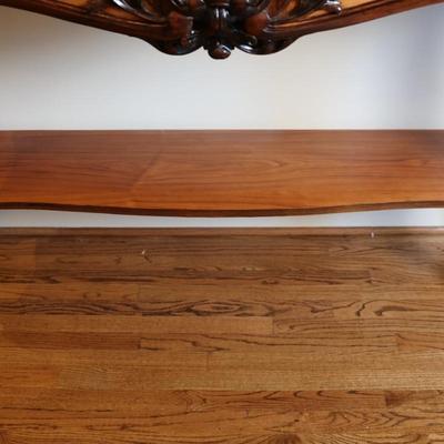 Carved Wood Console Table with Shell and Acanthus Motifs