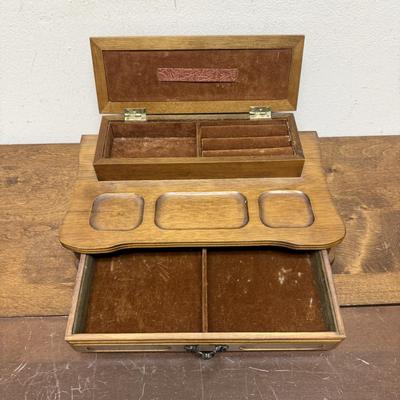 Vintage Wooden Jewelry Box