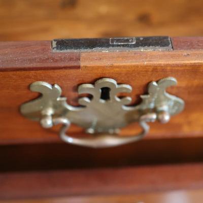 Vintage Mahogany Chest with Brass Batwing Pulls