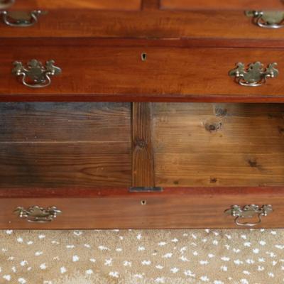 Vintage Mahogany Chest with Brass Batwing Pulls