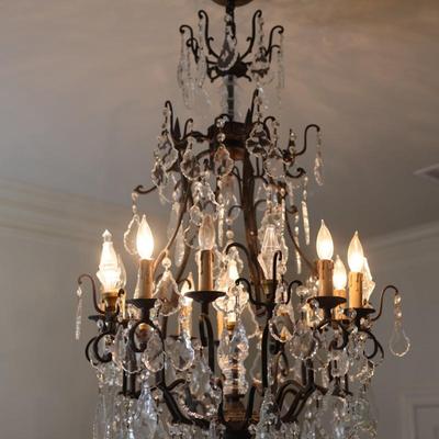 Multi-Tier Chandelier with Genuine Crystal Accents