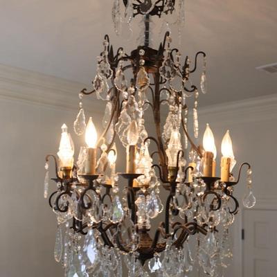 Multi-Tier Chandelier with Genuine Crystal Accents
