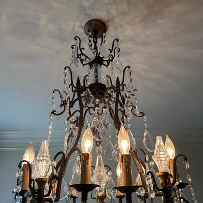 Multi-Tier Chandelier with Genuine Crystal Accents