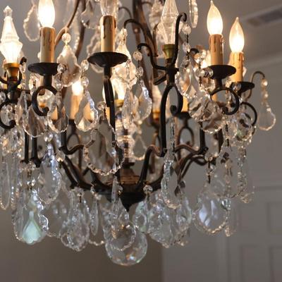 Multi-Tier Chandelier with Genuine Crystal Accents