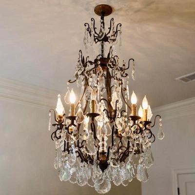 Multi-Tier Chandelier with Genuine Crystal Accents