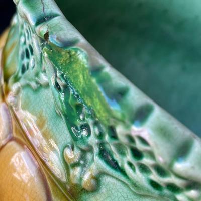 Sale Photo Thumbnail #676: Great antique jardiniere!  Some minor wear, but displays great.
