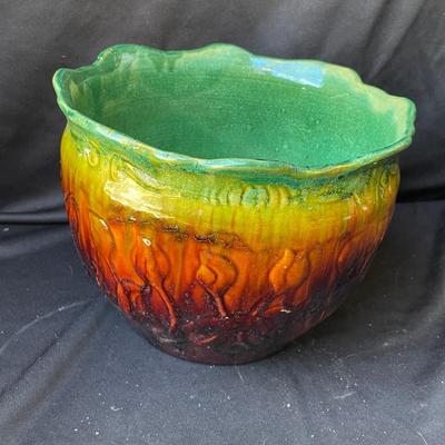 Sale Photo Thumbnail #684: Jardiniere that looks to be Weller.  Some crazing, still a great piece.