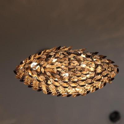 Modern Cylinder Pendant with Faceted Crystal Strands