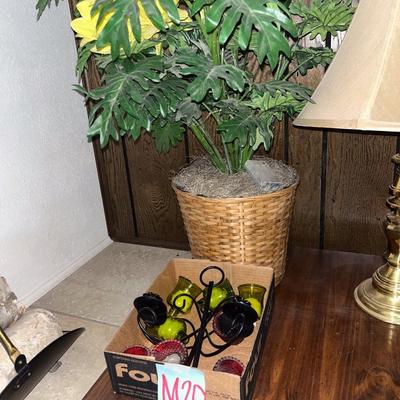 Sale Photo Thumbnail #878: Fake plant, candleholders