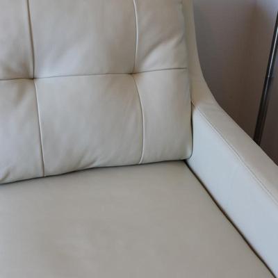 Ashley Furniture Cream Faux Leather Sleeper Sofa