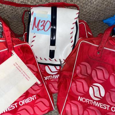 Sale Photo Thumbnail #901: Purse, several Northwest Orient bags