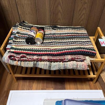 Sale Photo Thumbnail #942: Small shoe rack, shoe cleaner, rugs