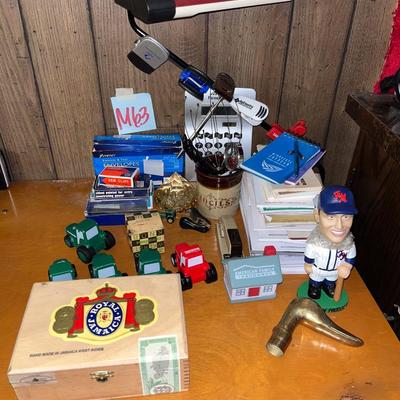 Sale Photo Thumbnail #985: Light, bobblehead, notepads, envelopes, etc.