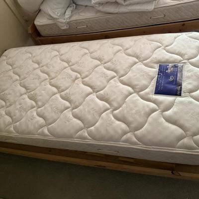 Twin Mattress with wooden frame