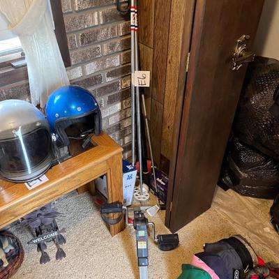 Sale Photo Thumbnail #1189: Ski poles, pedal machine, ring toss, etc.