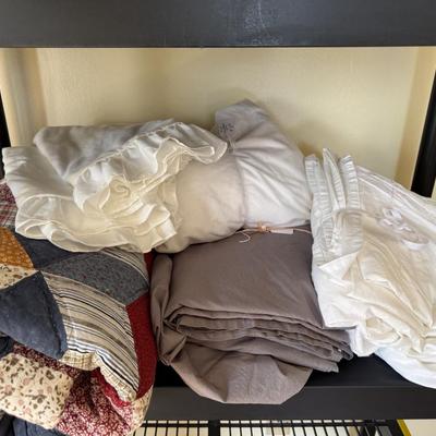 Full size Quilted quilt, shams, sheet set, mattress pad
