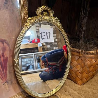 Sale Photo Thumbnail #1213: Fake plant, mirror, framed art
