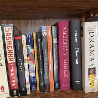 Two rows of books