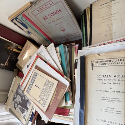 Large collection of sheet music