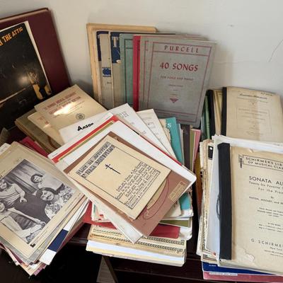 Large collection of sheet music