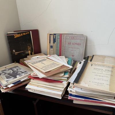 Large collection of sheet music