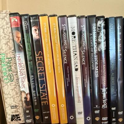 Group of DVDs