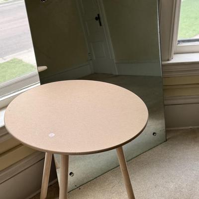 Large Vintage Mirror and wood side table