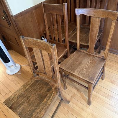 Vintage Wood Chairs, 5