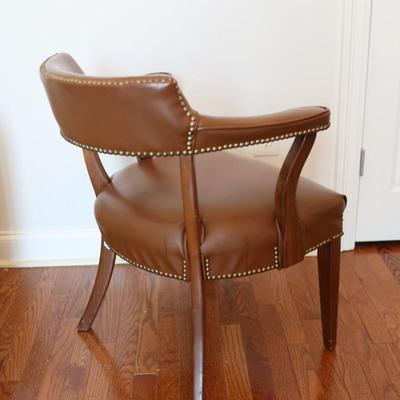 Brown Armchair with Nailhead Trim (See Details)