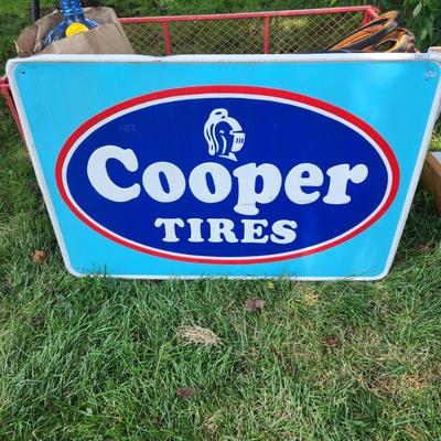 Metal Cooper Tires Sign 45x30 Garage Man Cave