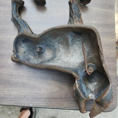 2 Cast Iron Metal Terrier Dogs