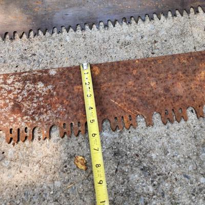 3 Antique Saws 2 man Saw Crosscut