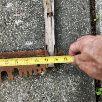 3 Antique Saws 2 man Saw Crosscut