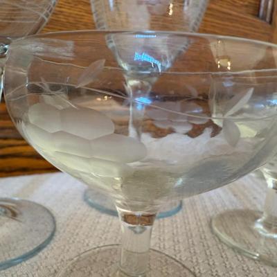 Wine and sherbet glasses