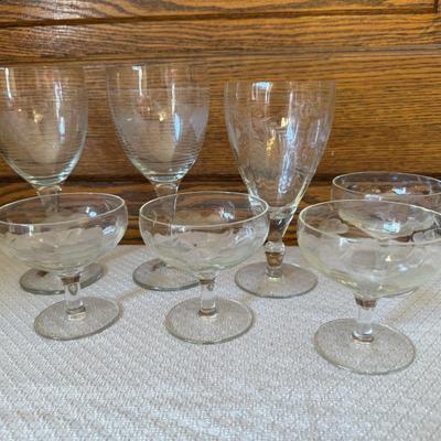 Wine and sherbet glasses