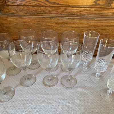Wine and champagne glasses