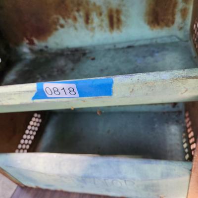 Antique Rustic Green Metal Vegetator 17x11x22