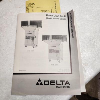 Delta Machinery Down Draft Table and Sand Trap 50-880 NOS