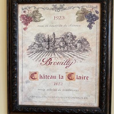 Chateau La Claire Brouilly Framed Art