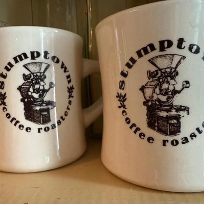 Pottery bowl, coffee mugs, pasta noodle glass containers