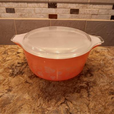 PYREX PINK GOOSEBERRY CASSEROLE DISHES