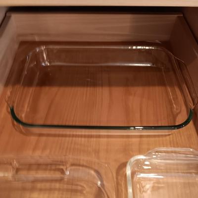 3 GLASS BAKING DISHES