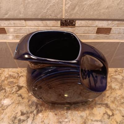 COBALT BLUE FIESTA LARGE DISC/DISK PITCHER