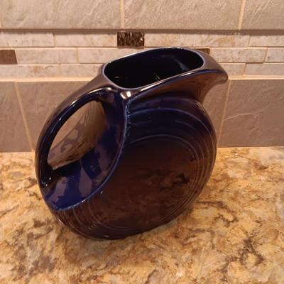 COBALT BLUE FIESTA LARGE DISC/DISK PITCHER