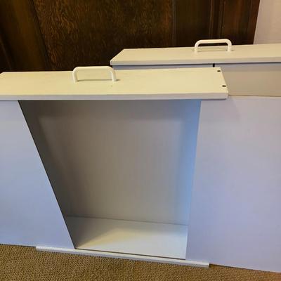 Two underbed roller storage drawers