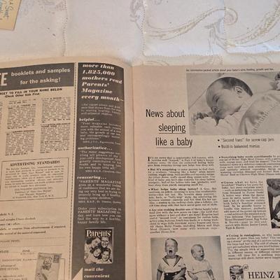 Two vintage baby brochure with spoon