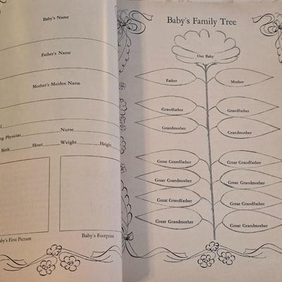 Two vintage baby brochure with spoon